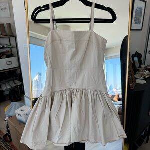 Abercrombie and Fitch Drop Waist Mini Dress - Beige XS Petite